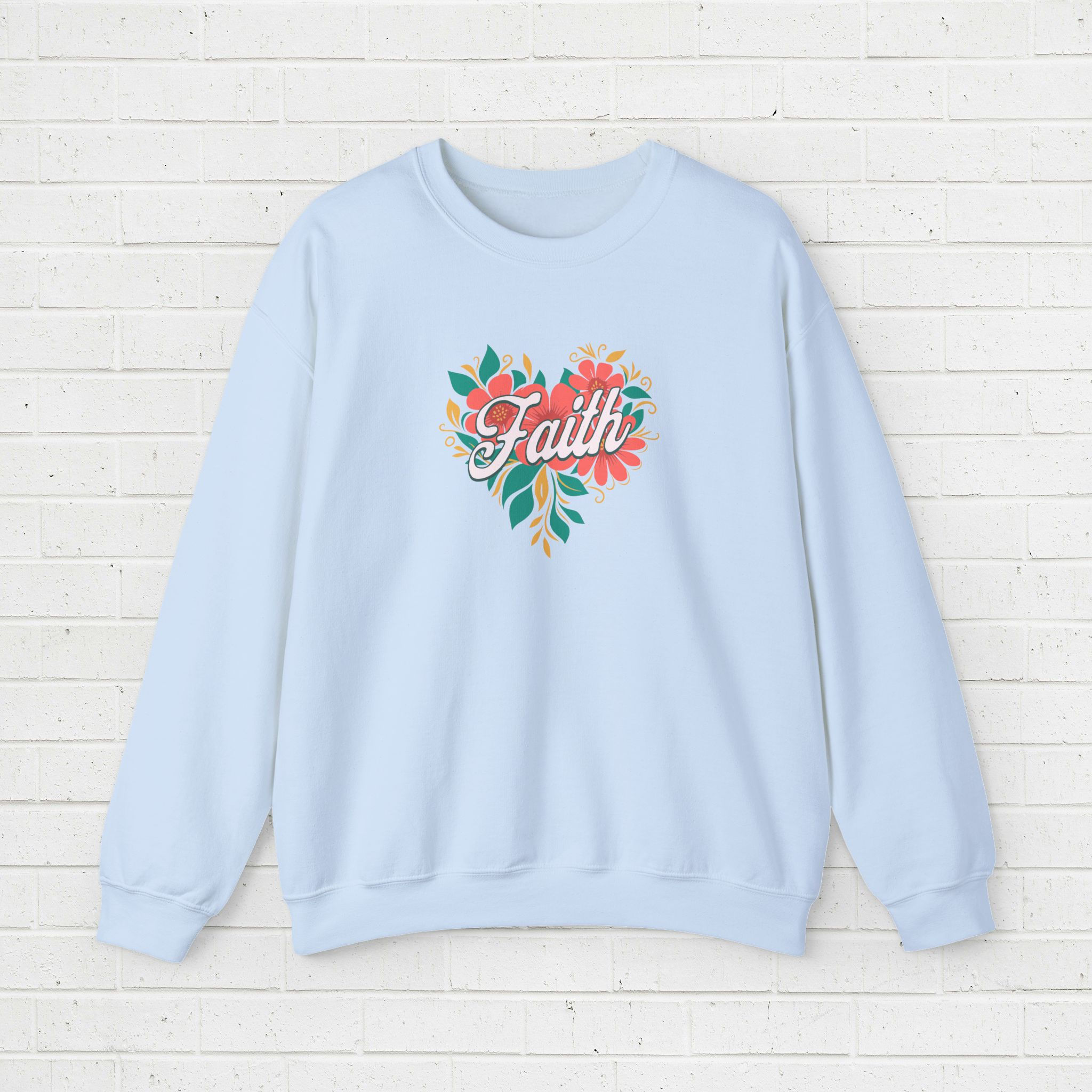 Crewneck Sweatshirt - Faith floral