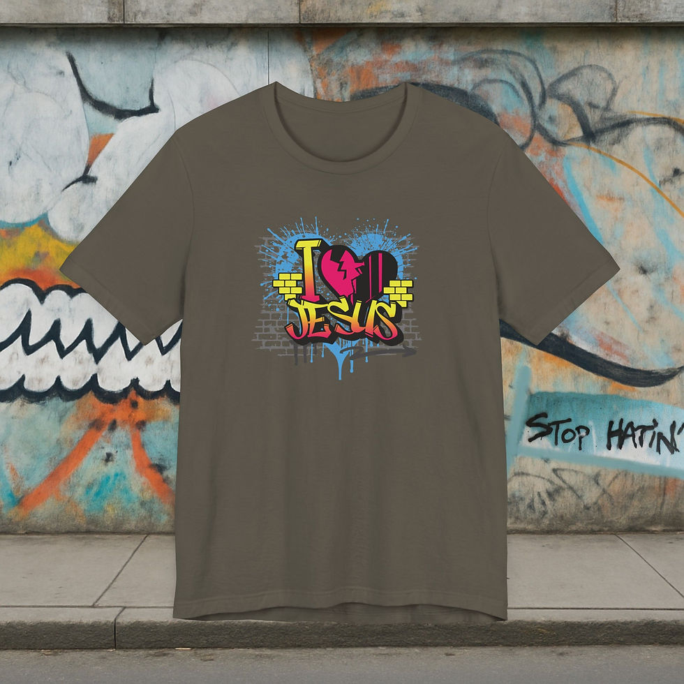 Thumbnail: T-shirt Short sleeve - Street Gospel I Love Jesus