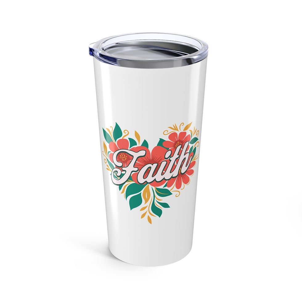 Thumbnail: Tumbler 20oz - Faith floral