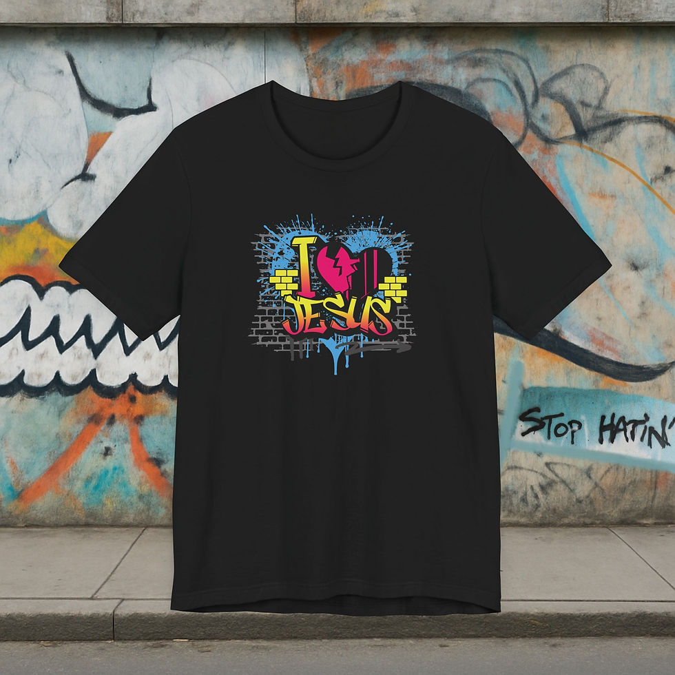 Thumbnail: T-shirt Short sleeve - Street Gospel I Love Jesus