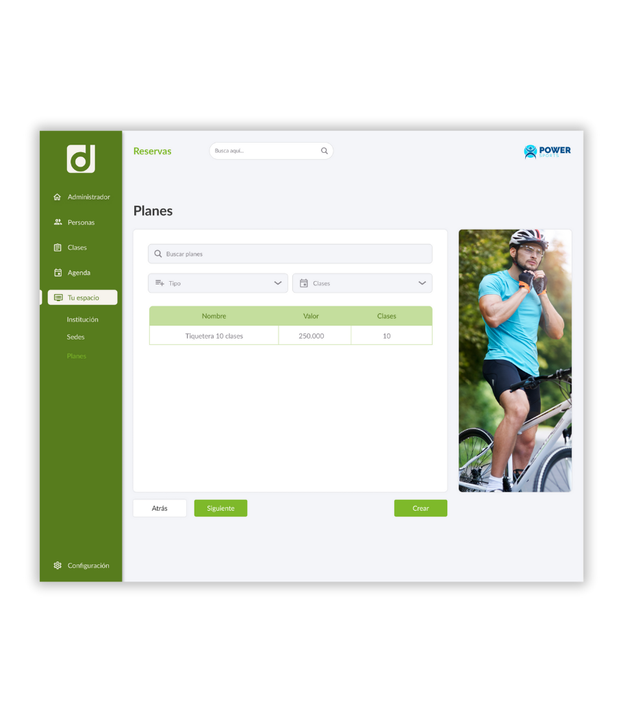 Panel de administración de inscripciones mostrando datos de contacto y estado del estudiante.