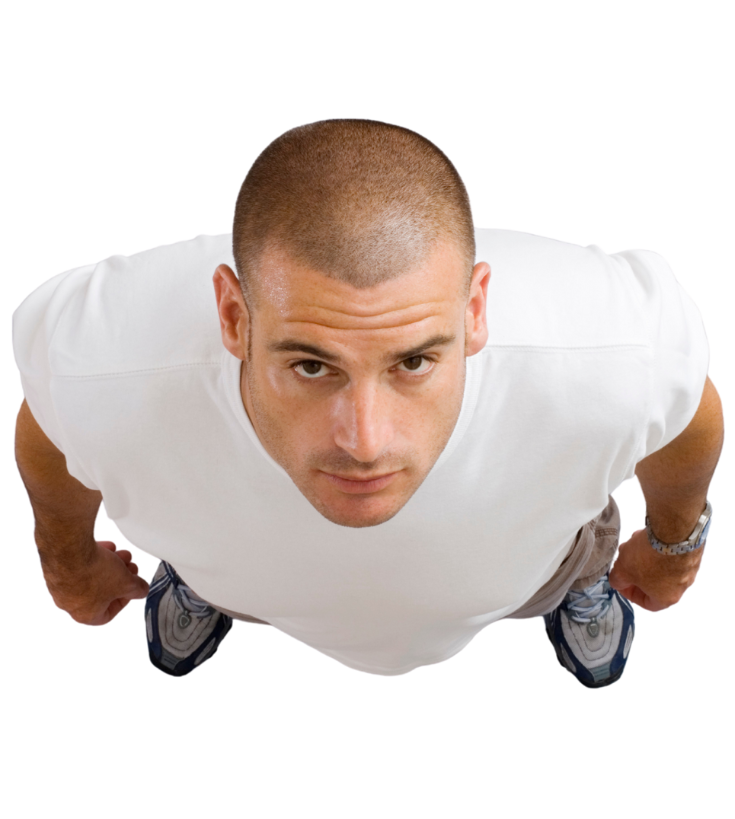 Retrato de un hombre, representando el público objetivo o parte del equipo de la agencia.