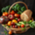 Fruit, vegetables, and a basket, add a loaf of bread.jpg