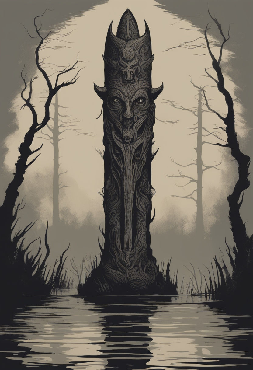 AI generated gothic totem
