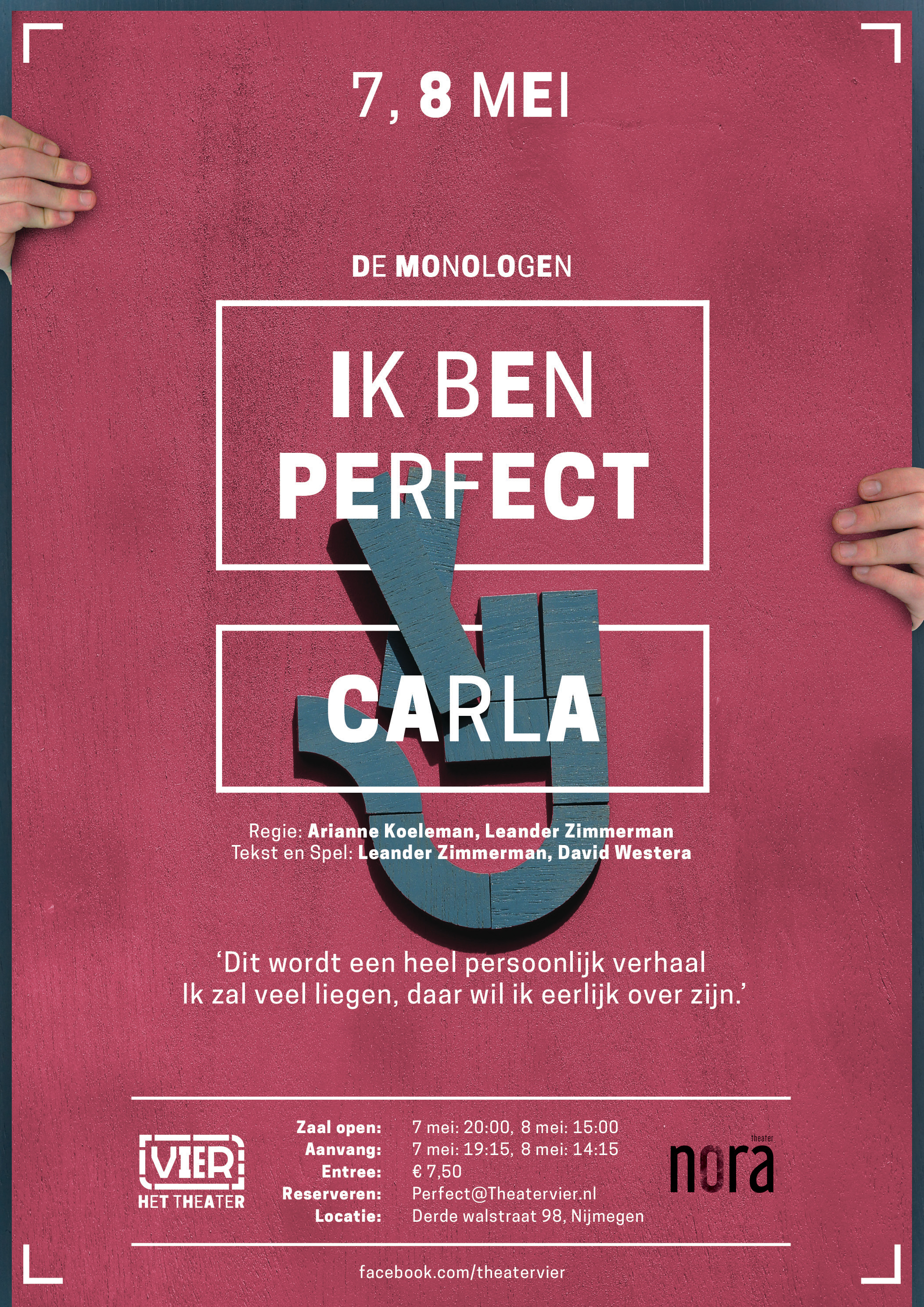 Poster 'VIER de monoloog #1'