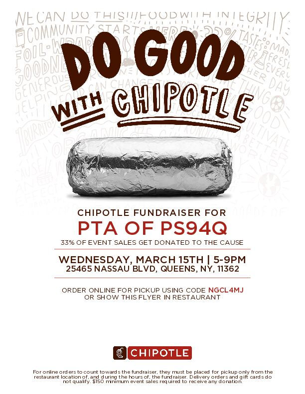 Chipotle Fundraiser 3/15