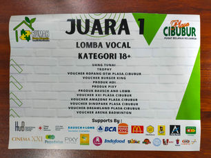 1st place in the 18+ category Vocal Competition Certificate