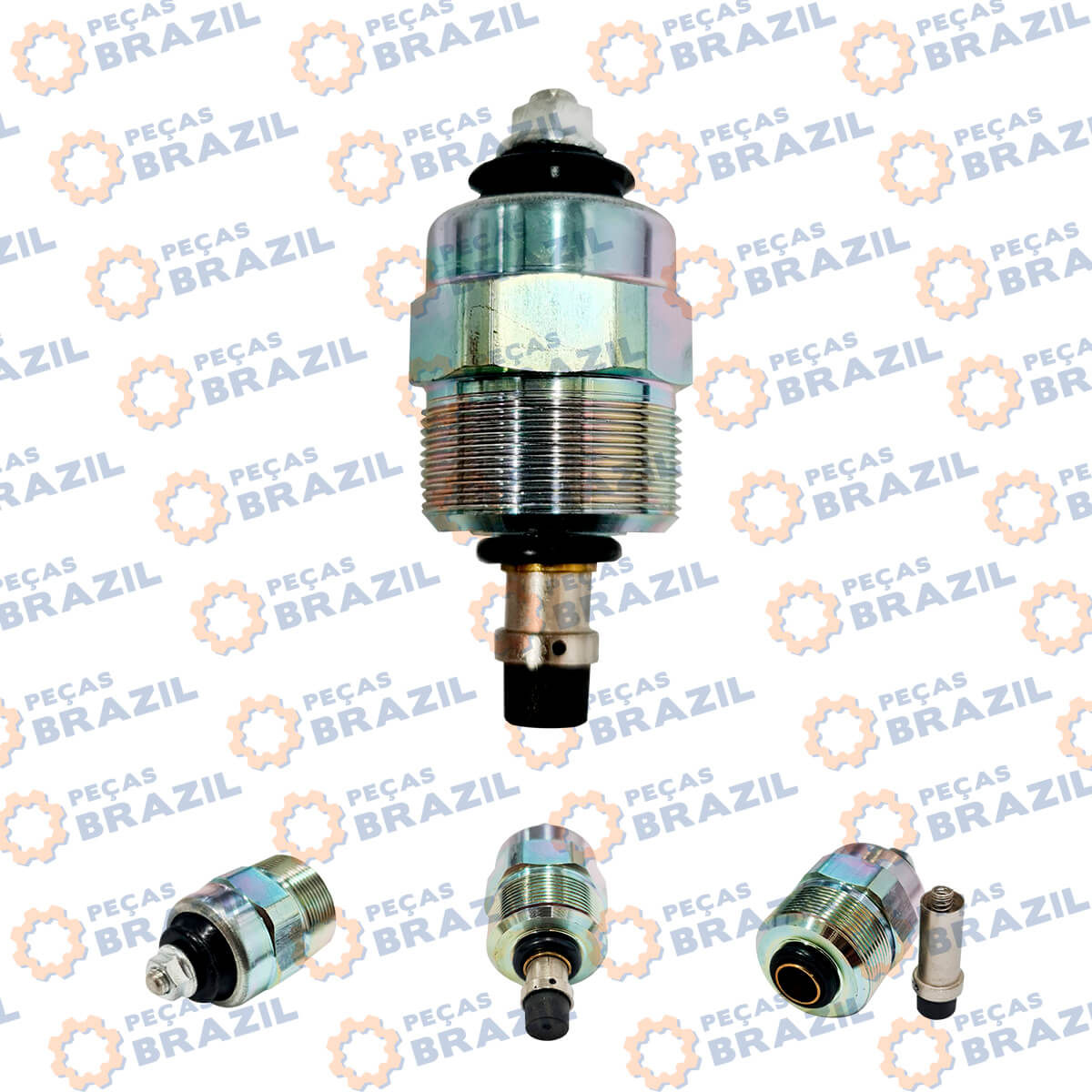34759 / Solenoide de Parada 24V / F002D13641 / Peças Brazil
