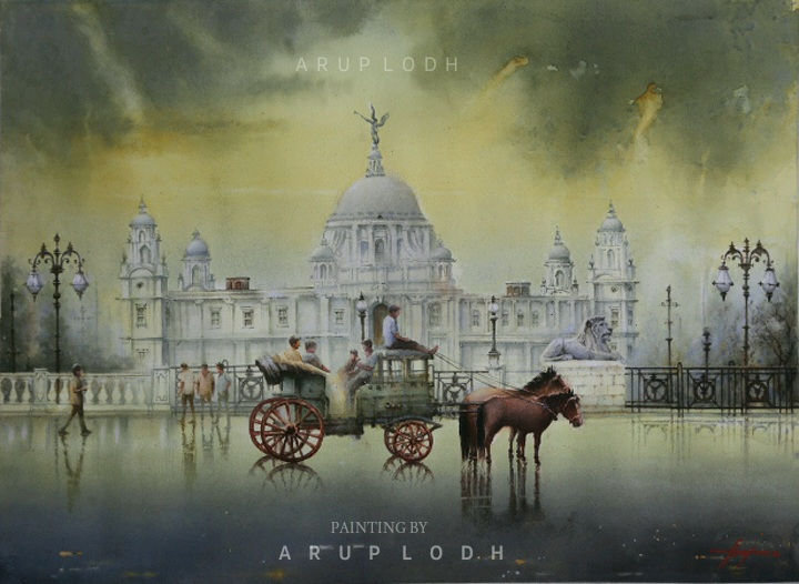 Victoria Memorial,Kolkata  I   Watercolor on Paper   I   22 x 30inches 