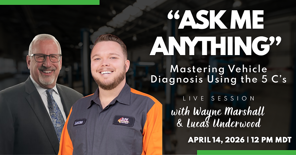 WEBINAR: Live "Ask Me Anything" with Wayne & Lucas - Mastering Vehicle Diagnosis Using the 5 C’s