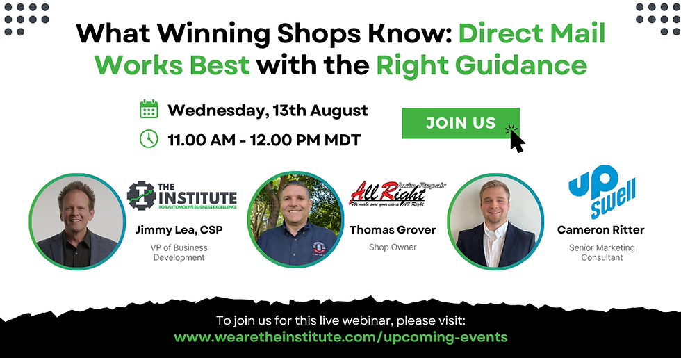 WEBINAR: What Winning Shops Know: Direct Mail Works Best with the Right Guidance