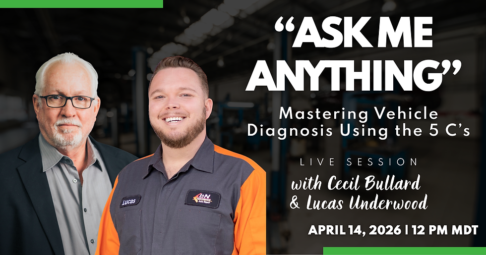 WEBINAR: Live "Ask Me Anything" with Cecil & Lucas - Mastering Vehicle Diagnosis Using the 5 C’s