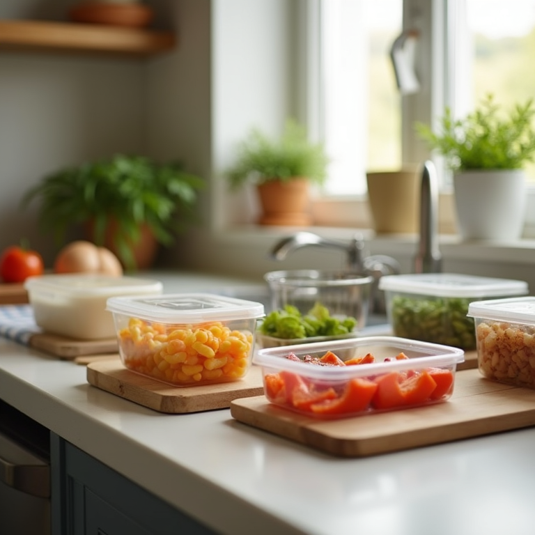 Arranged Food and Objects
