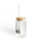 Thumbnail: Stylish 16oz Sipper Glass with Bamboo Lid - Perfect for Coffee Lovers