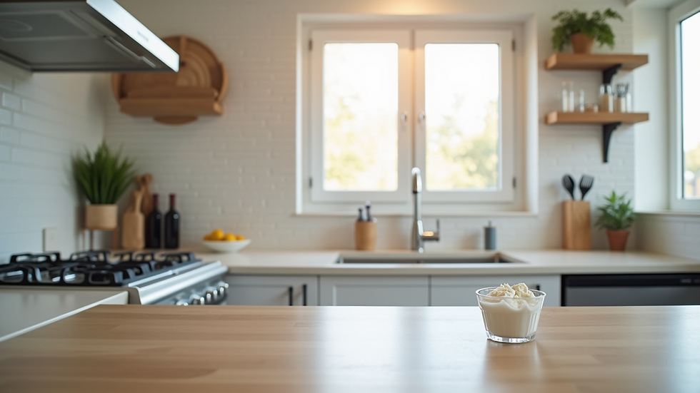 Close-up view of a renovated kitchen in a turnkey rental property