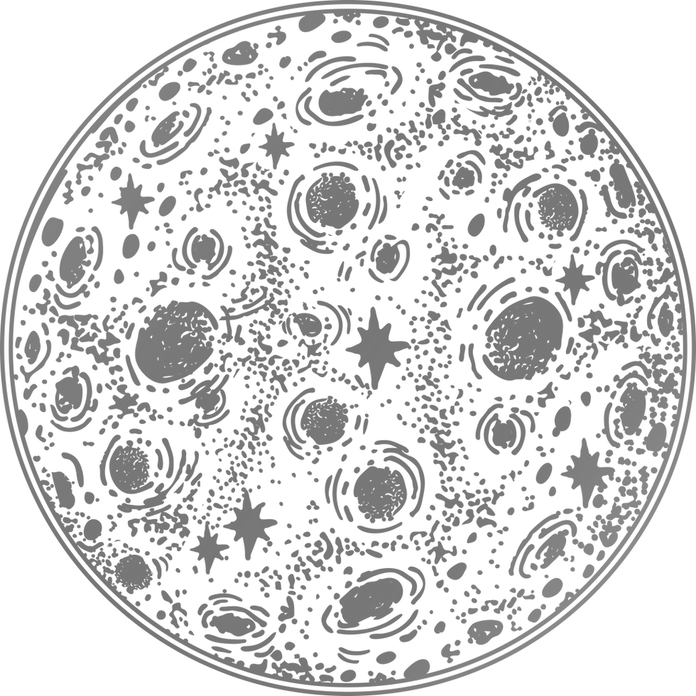 Abstract Colorful Moon