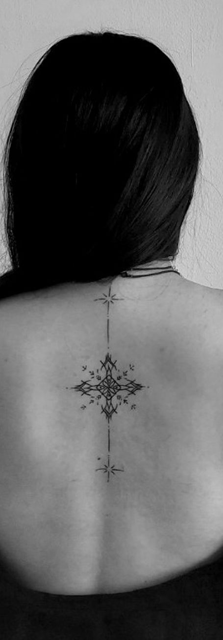 Tattoo design for beautiful girl, Back tattoo