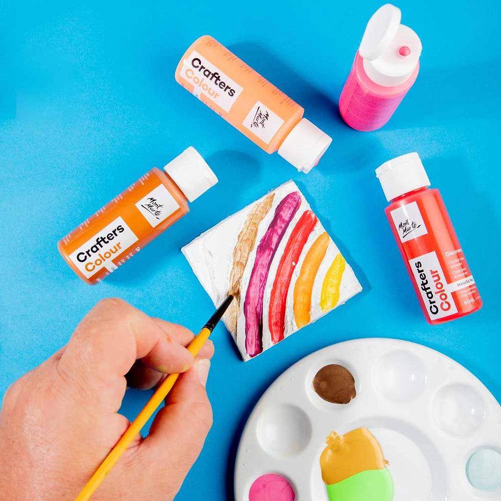 Thumbnail: Mont Marte Crafters Colour Metallic & Fluoro Discovery Acrylic Paint Set