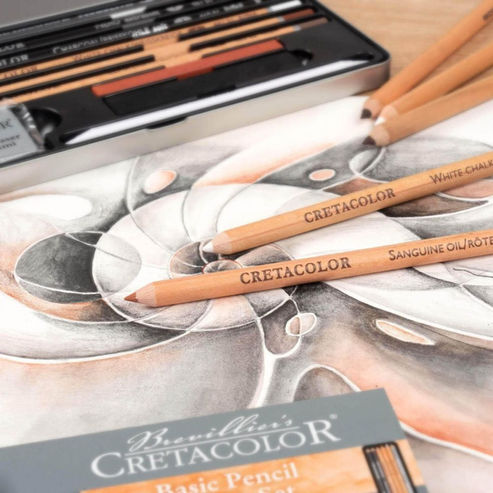 Thumbnail: Fabriano Classic Journal + Cretacolor Creativo 27pc Tin Set Kit