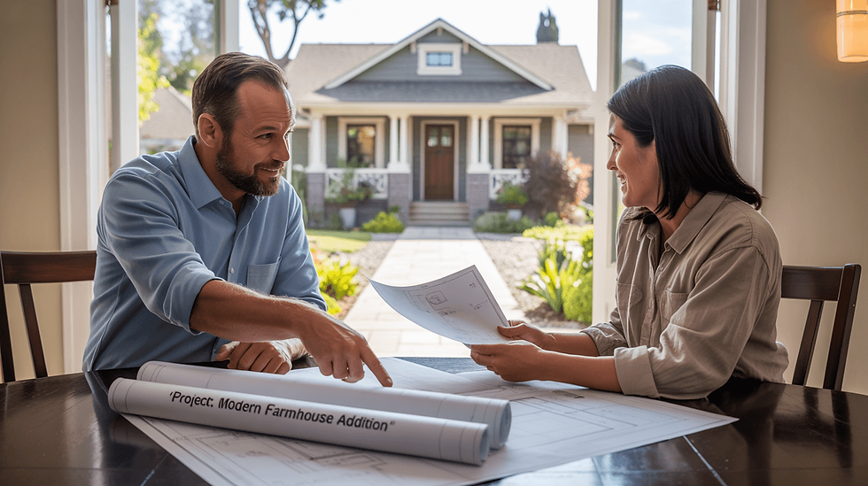 Sacramento general contractor managing permits and renovation schedules for a home renovation project