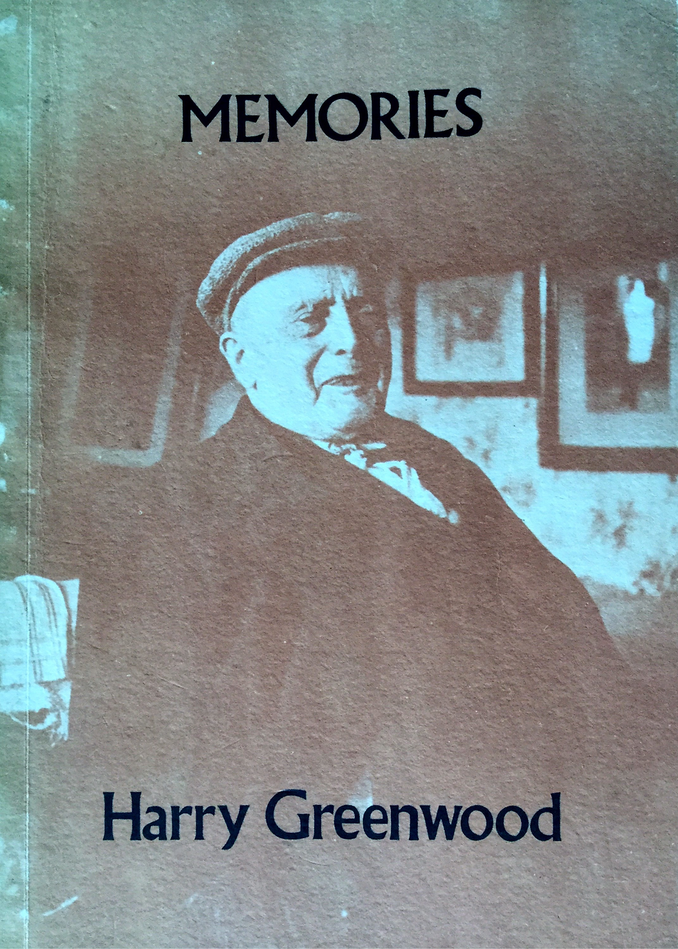 Book cover with sepia and pale green photograph of elderly farmer in flat cap within a cottage.