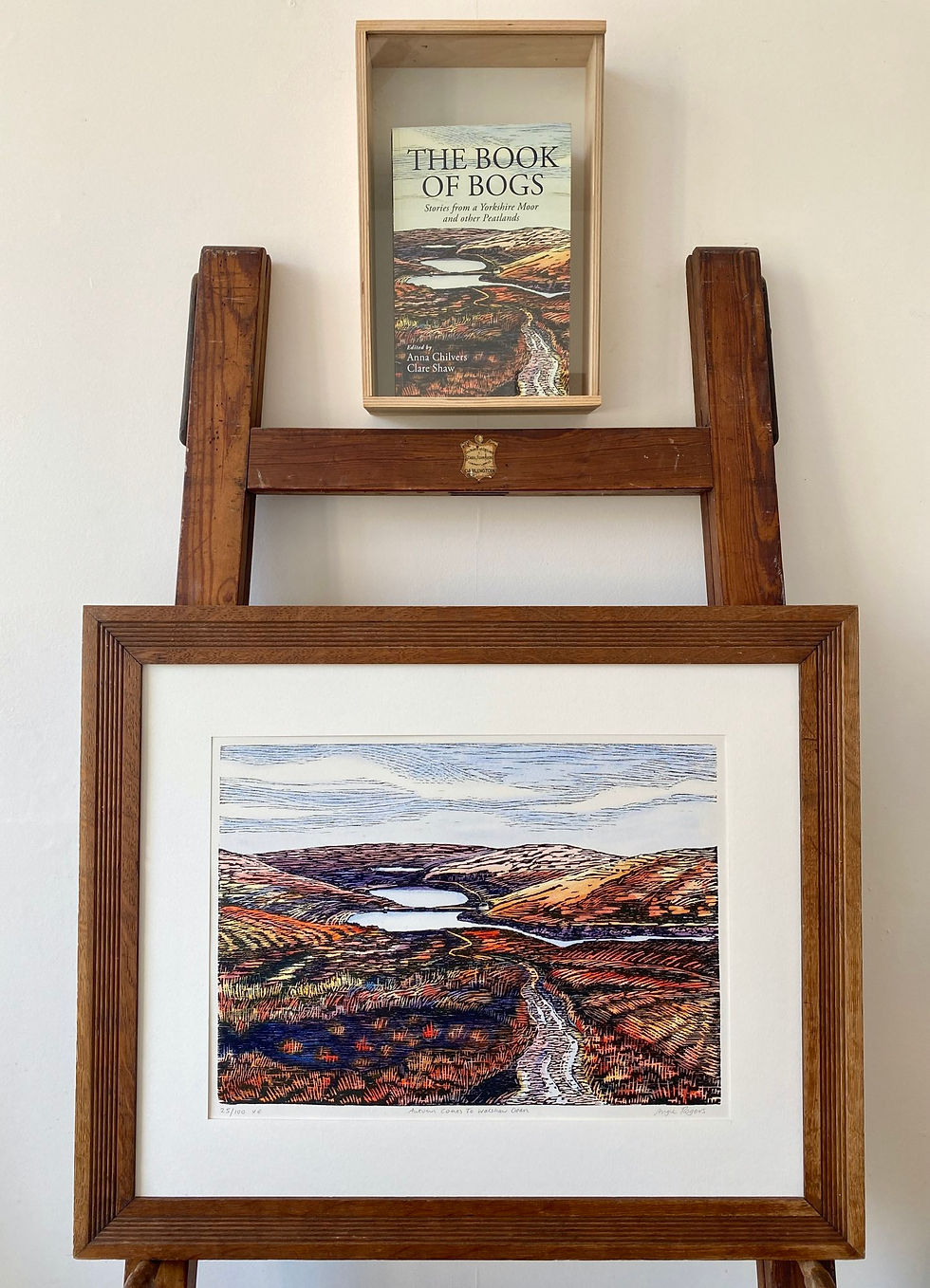 Photograph: Angie Rogers. The focal point of my print studio with the emphasis on wood.