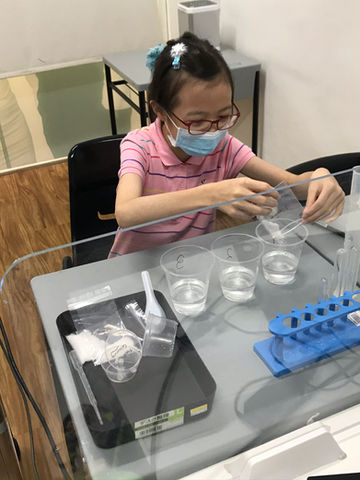 science tuition on matter, rainbow tube