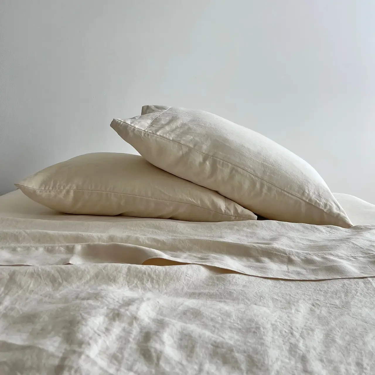 Ivory Linen Sheet Set, Linoto