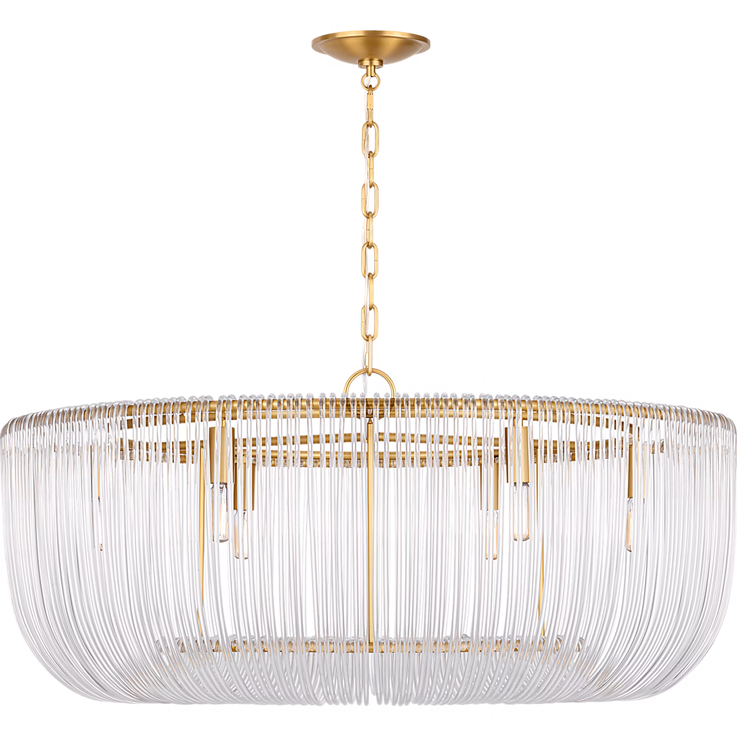 Classic look with individually bent glass rods