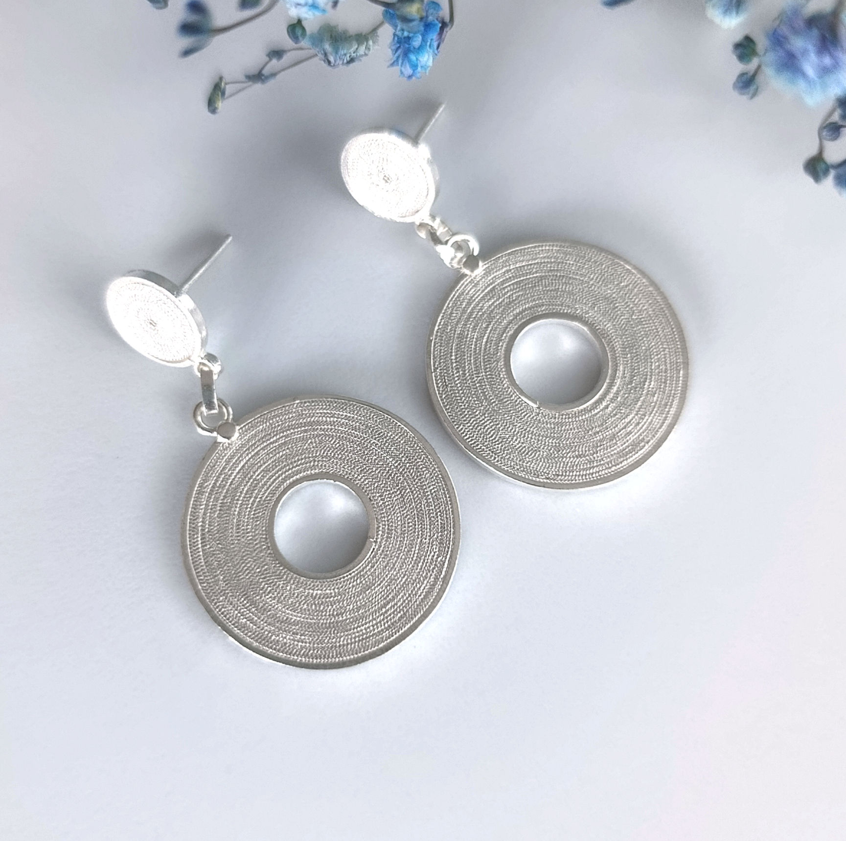Orbita luminosa — Aretes en filigrana de plata
