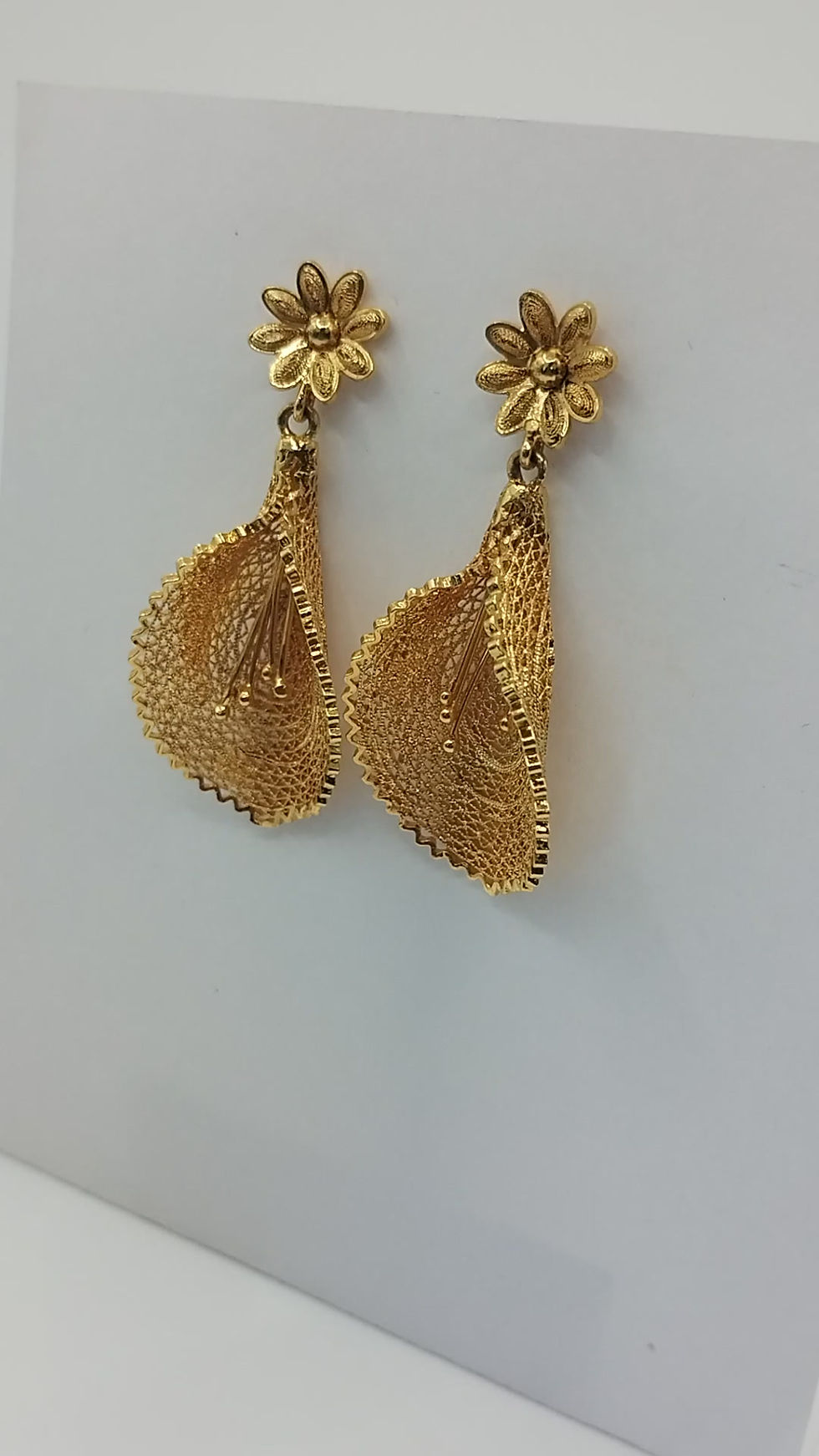 Miniatura: Aretes Tulipanes Dorados
