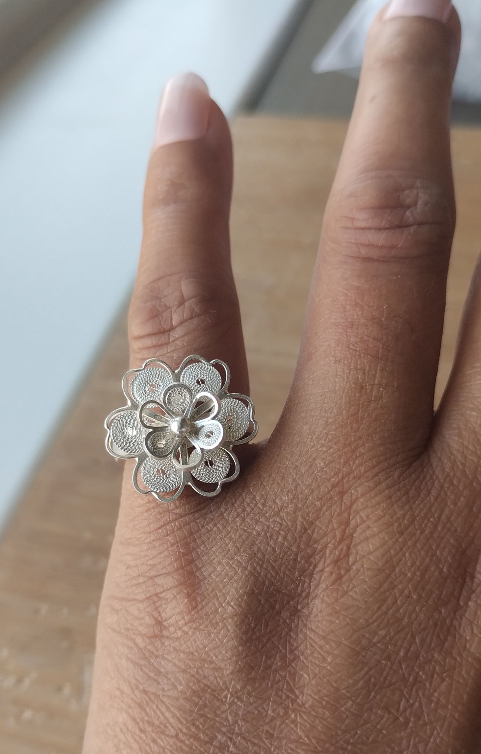 Miniatura: Anillo Flores Filigrana 