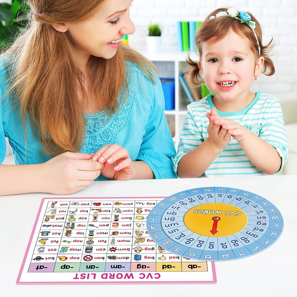 Thumbnail: CVC Word Spinning Wheel Set (Phonics Learning Tool)