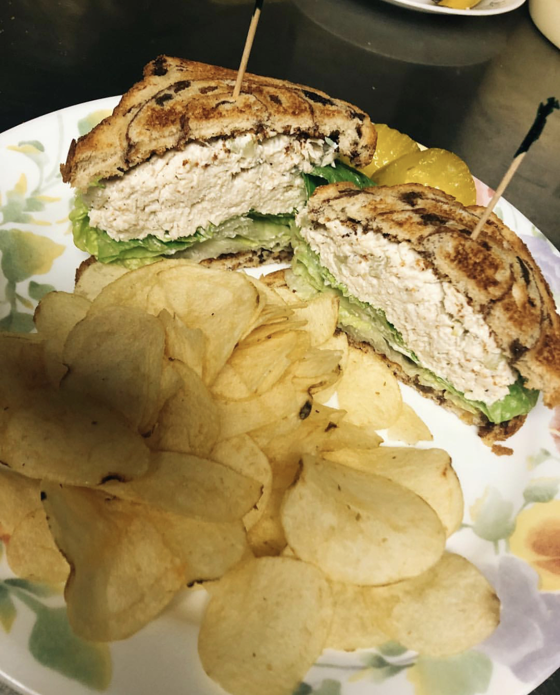Chicken Salad on Raisin Toast