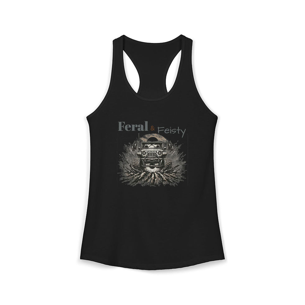 Feral & Feisty Racerback Tank – product view 1