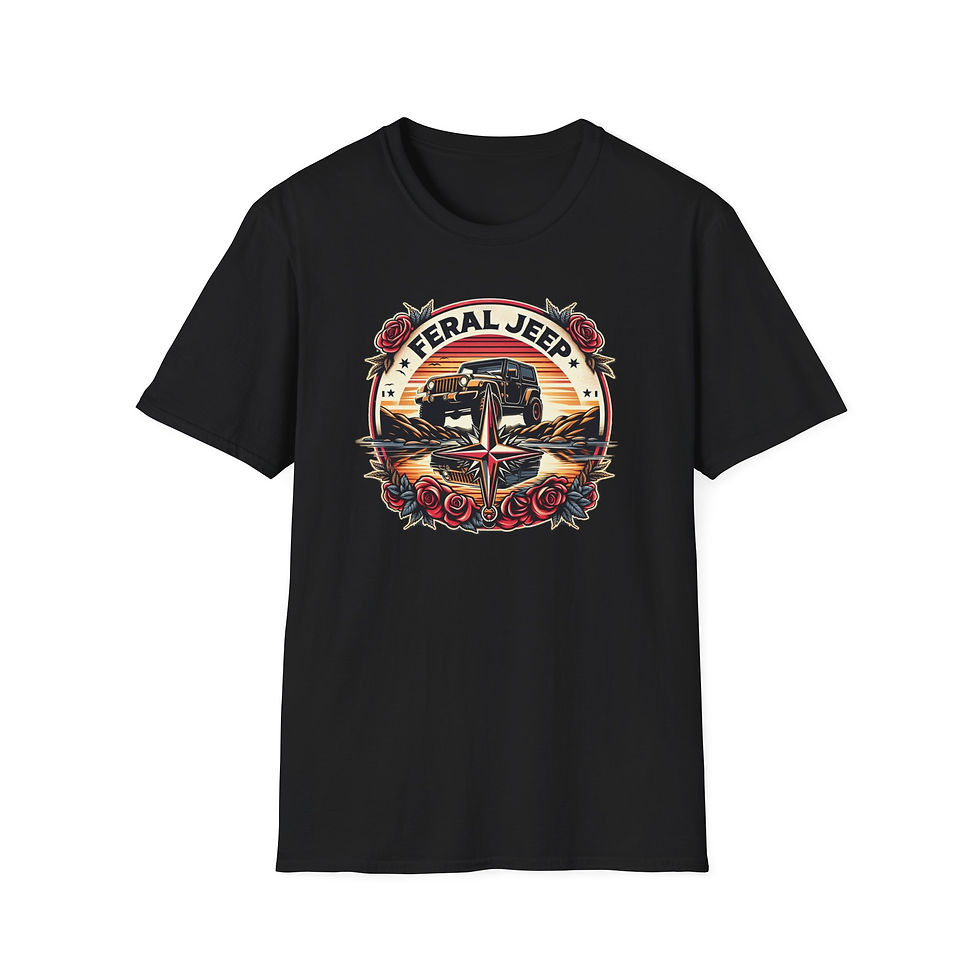 Rose Compass | Off-Road T-Shirt — Feral Jeep Girl