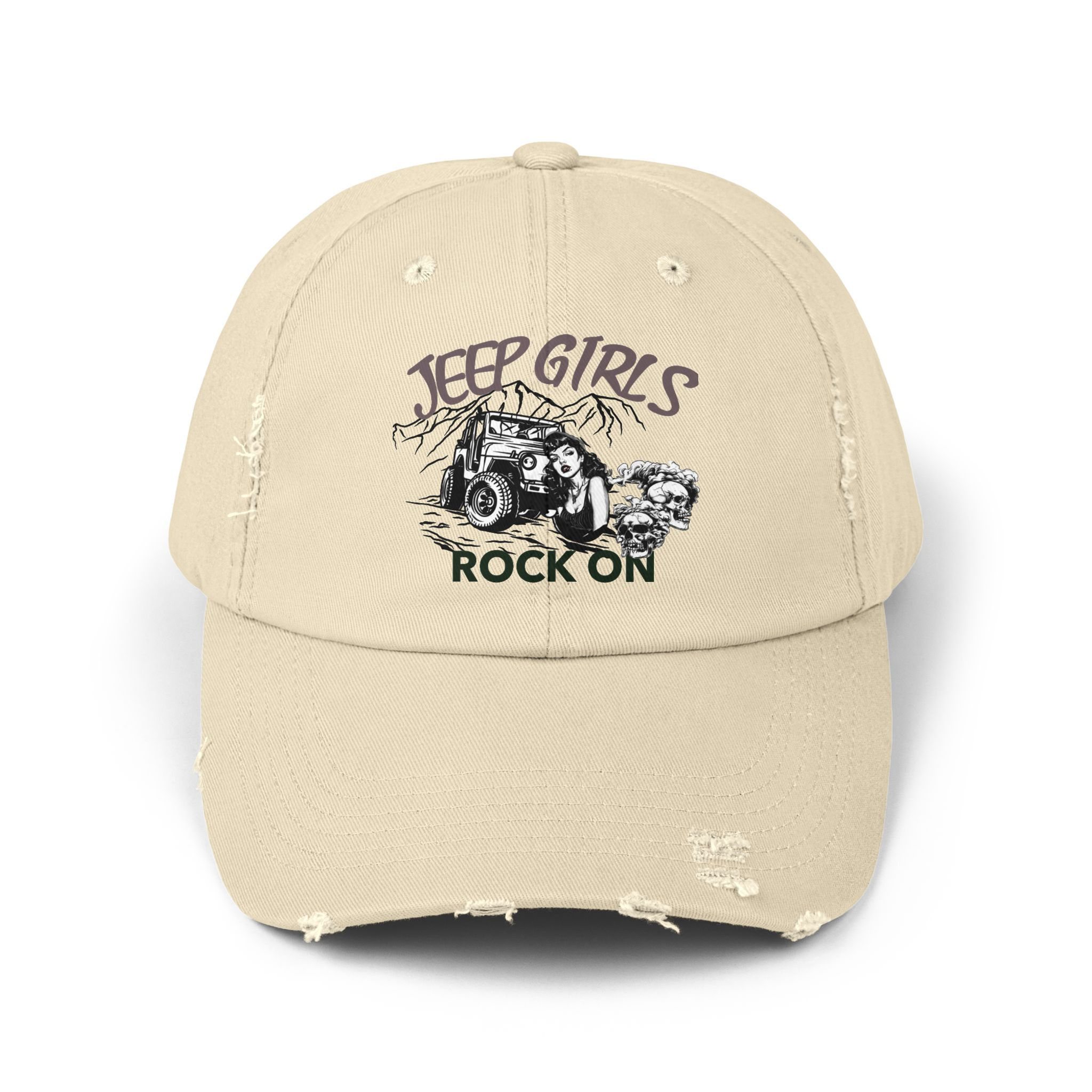 Jeep Girls Rock On Distressed Cap
