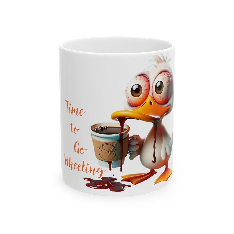 "Time to go wheeling" Ceramic Mug, 11oz