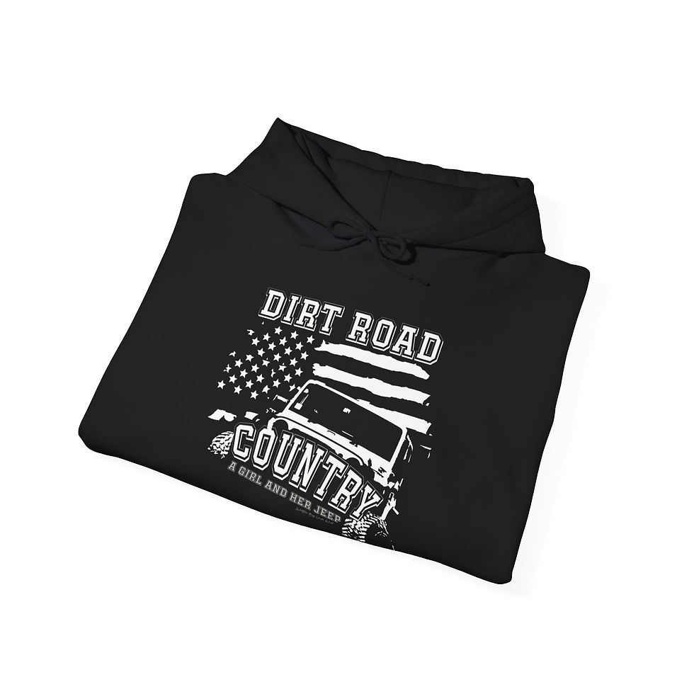 Dirt Road Country – A Girl and Her Jeep hoodie product view 3