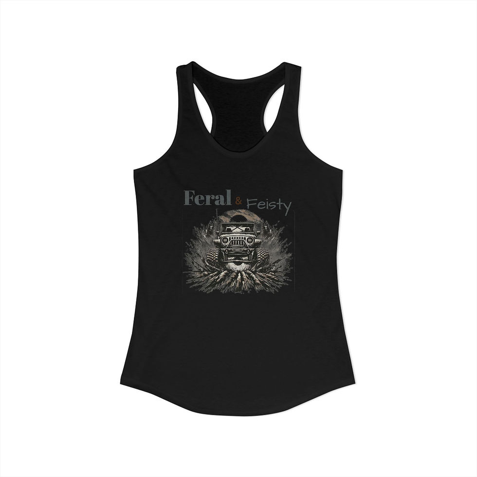 Feral & Feisty Racerback Tank – product view 2