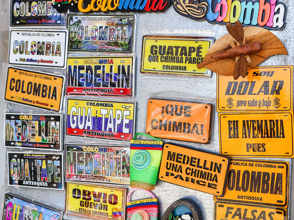 Recuerdos típicos de viajes