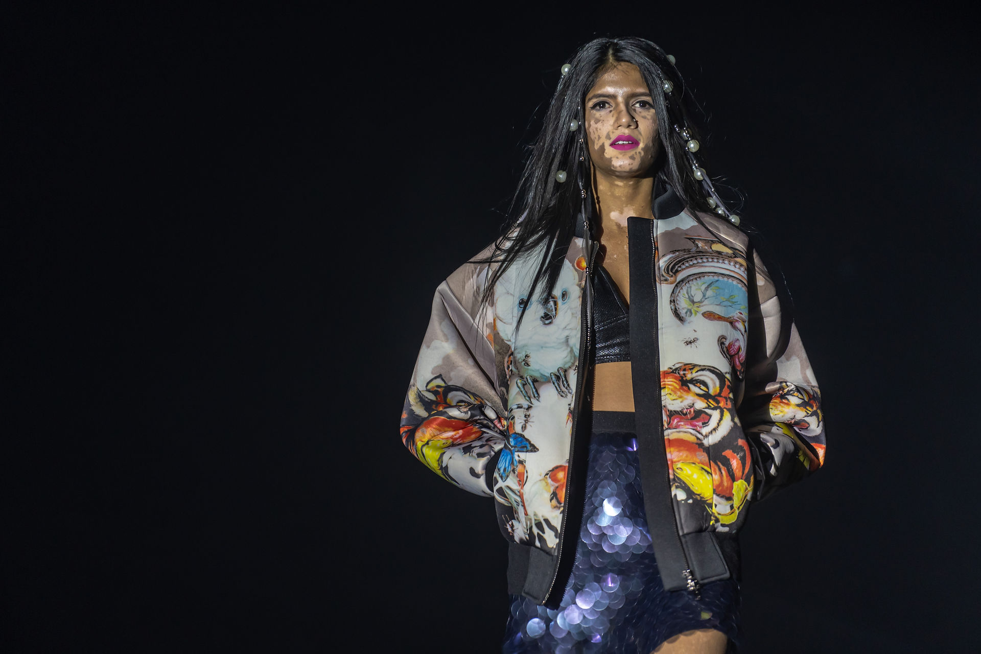 The_models_in_the_hair_show_were_styled_