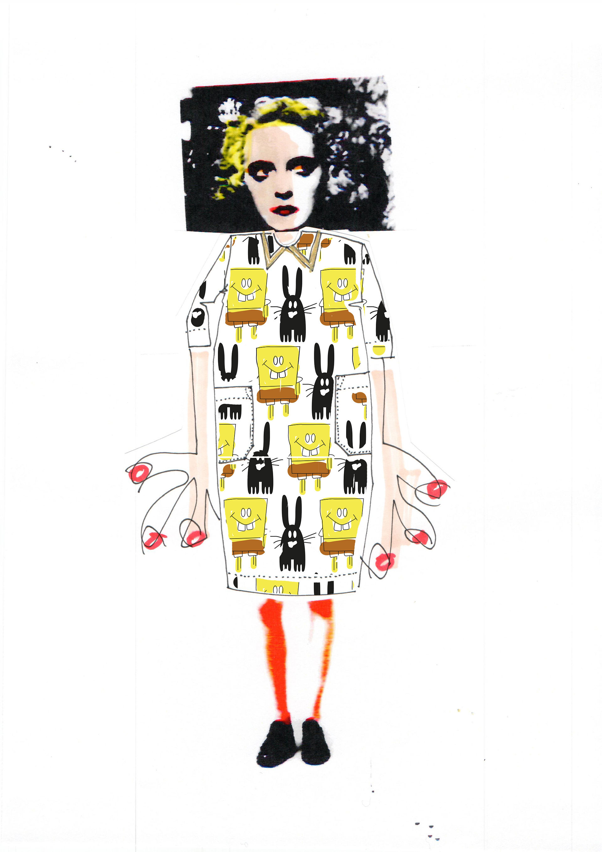 hand drawn dress