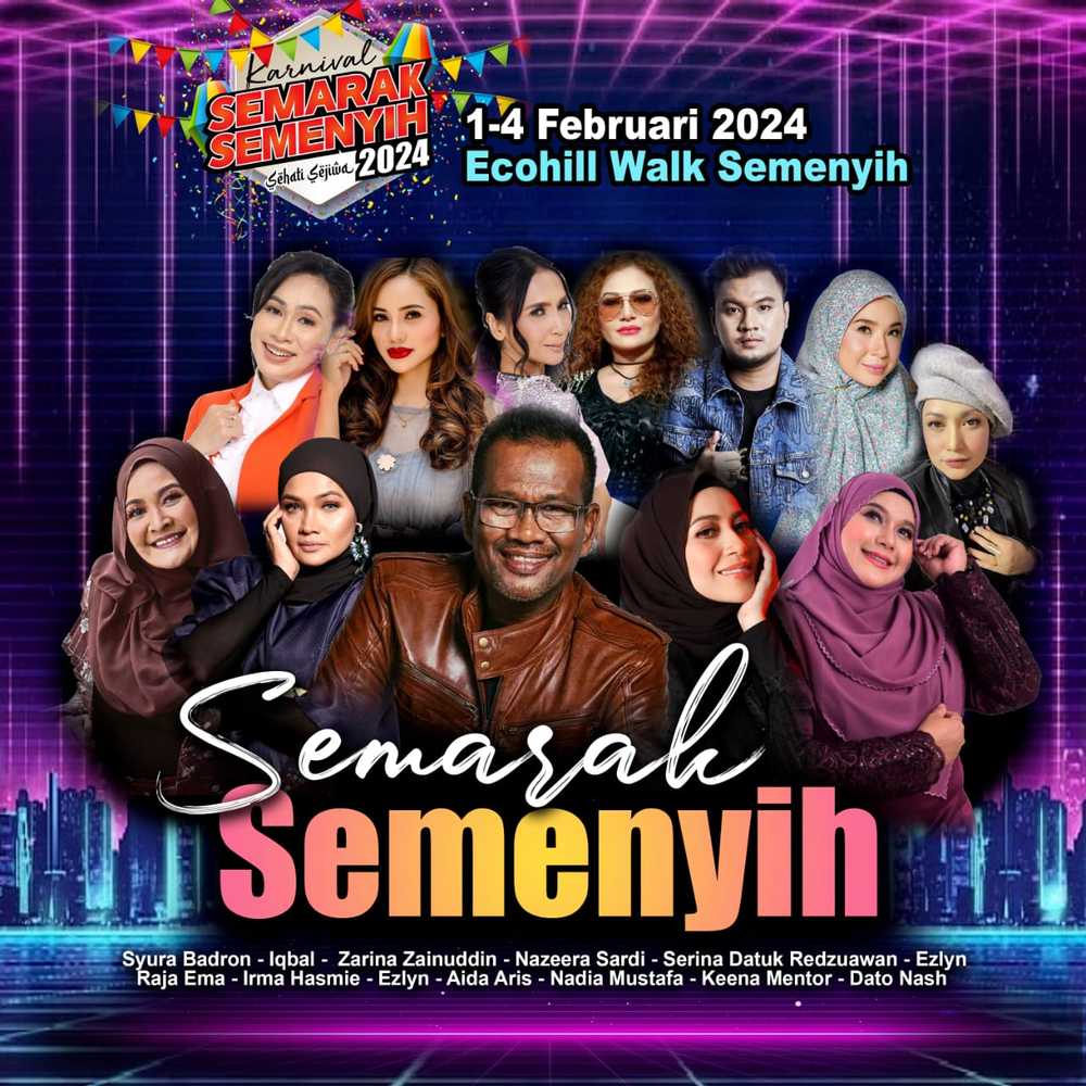 Orang ramai berpeluang bertemu secara dekat dengan selebriti pujaan yang turut sama berniaga di Karnival Semarak Semenyih 2024 Karnival Semarak Semenyih 2024