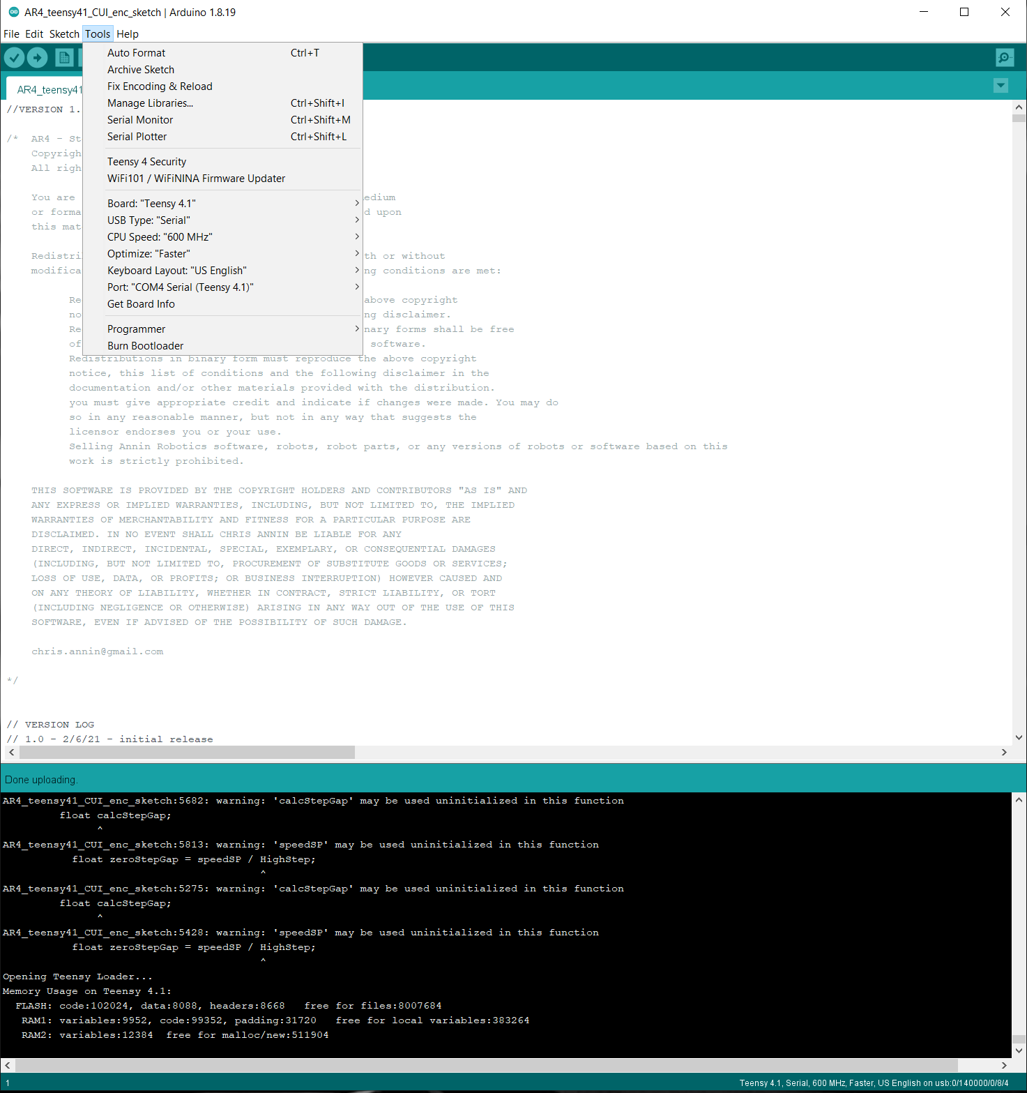 not able to connect to teensy 4.1 from python content media