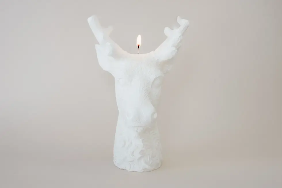 Miniature : Bougie Tête de Renne Blanc