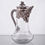 Thumbnail: Antique French Sterling Silver & Crystal Wine Decanter Ewer Pitcher Jug by Boin Taburet with Bacchus masque Minerva Rococo