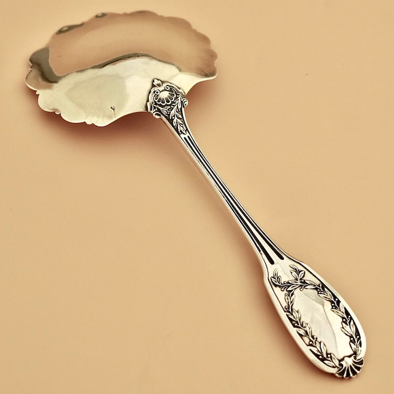 Antique French Sterling Silver Strawberry Salad Server by Edouard Ernie