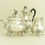 Thumbnail: Antique French Sterling Silver Tea Service Set by Alphonse Debain