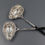 Thumbnail: Pair of Vintage Italian 800 Solid Silver & Wood Handle Punch Bowl Ladle by Rino Greggio 50s 60s 70s Hallmark Made in Italy